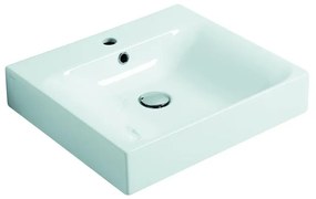 Lavabo sospeso quadrato Cento L 60 x H 10 x P 45 cm