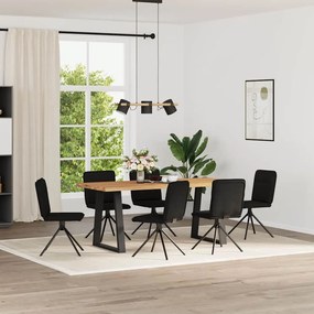 Sedie Da Pranzo 6 Pz Nere İn Tessuto /