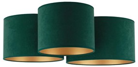 Duolla - Plafoniera ROLLER TRIO 3xE27/60W/230V verde/oro