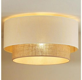 Duolla - Plafoniera BOHO 1xE27/15W/230V diametro 45 cm beige/marrone