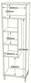 Colonna Bagno Multiuso Con Vano Portascope 50x36x165H Bianco Daisy