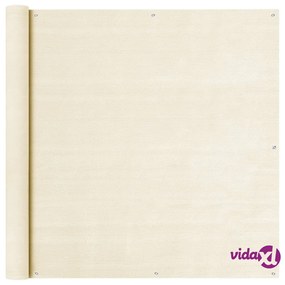 vidaXL Schermo Frangivista per Balcone Crema 120x300 cm in HDPE