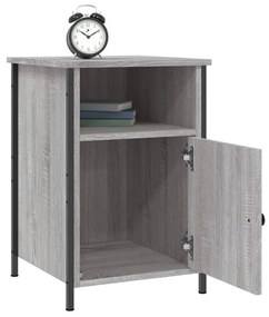 Comodini 2 pz Grigio Sonoma 40x42x60 cm in Legno Multistrato