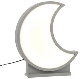 Lampada da tavolo LED per bambini MOON LED/12W/230V grigia
