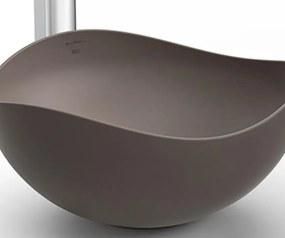 Lavabo da appoggio Ohtake ROCA D37.5 irregolare in ceramica caffè