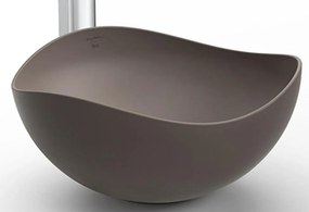 Lavabo da appoggio ROCA irregolare in ceramica caffè