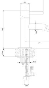 OMNIRES Y1220CR - Rubinetto del bidet Y 14,5 cm cromo lucido