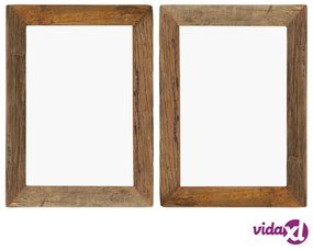 vidaXL Cornici Foto 2 pz 40x50 cm Legno Massello di Recupero e Vetro