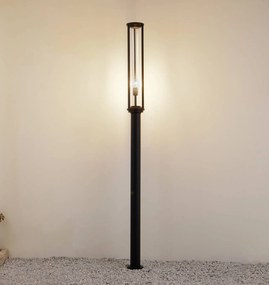 Lucande lampada da esterno Alivaro, nero, 220 cm, E27, IP65