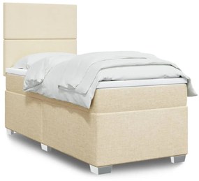 Giroletto A Molle Con Materasso Crema 100x200 Cm İn Tessuto /