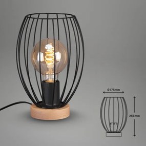 Brilo - Lampada da tavolo WAKTU 1xE27/25W/230V albero di caucciù