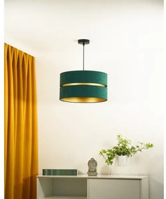 Duolla - Lampadario a sospensione con filo DUO 1xE27/15W/230V diametro 40 cm verde/oro