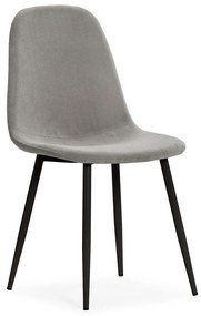 Sedie da pranzo in set grigio chiaro in imbottito 4 pz Minka – Marckeric