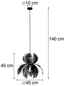 Lampada a sospensione vintage oro - Botanica