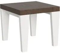 Tavolo da Pranzo Spimbo 90x90 Allungabile fino a 246 cm in Nobilitato Colore: Noce Bianco