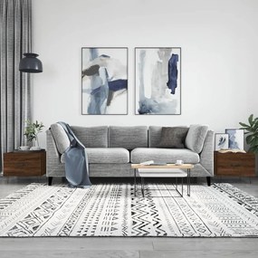 Tavolini Salotto 2 Pz Rovere Marrone 50x50x40 Legno Multistrato /