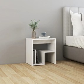 Comodino Bianco Lucido 40x30x40 Cm İn Legno Multistrato /