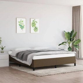 Giroletto Senza Materasso Marrone Scuro 160x200 Cm Tessuto /