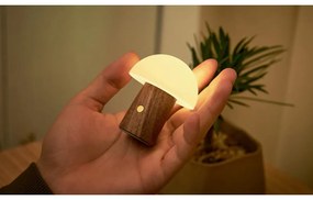 Lampada da tavolo LED bianca/colore naturale scuro (altezza totale 7 cm) Alice Mushroom – Gingko