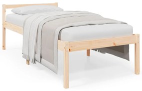 Letto per anziani 90x190 cm single in legno massello di pino