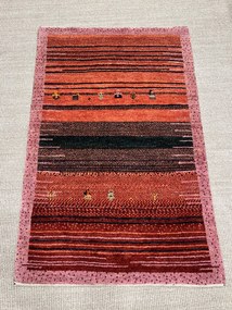Gabbeh Tappeto 120x80 Rosso (Iran) Annodato A Mano