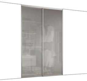 Kit anta scorrevole con binario Boston 2 ante trasparente L 120 x H 270 cm