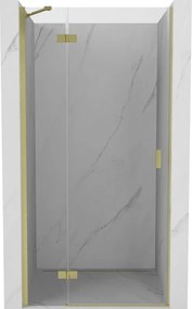 Mexen Mist-H porta doccia a battente sinistra 80 cm, trasparente, oro spazzolato - 8A5-080-000-55-00-L