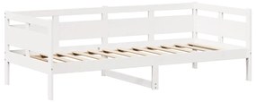 Set dormeuse e panca con tetto bianco 90x200cm massello pino