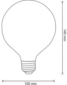Lampadina LED VINTAGE AMBER E27/4W/230V G100 2700K