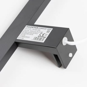 Aigostar - Illuminazione per specchio da bagno LED/12W/230V 4000K 60 cm IP44 nero