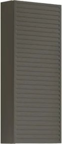 Pensile bagno Pixel Stripes laccato opaco grigio carbone, 1 anta apertura da sinistra P 17 x L 30 x H 80 cm