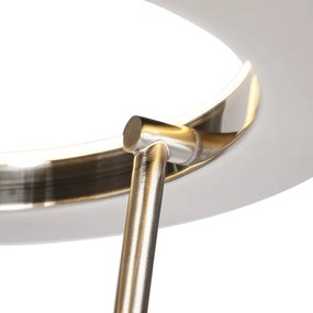 Lampada da terra moderna in acciaio e vetro con braccio di lettura incl. LED - Divine