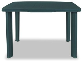 Tavolo da giardino verde 101x68x72 cm in plastica