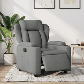 Poltrona Elettrica Reclinabile Grigio Scuro İn Tessuto /