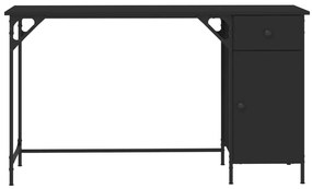 Scrivania da computer nera 131x48x75 cm in legno multistrato