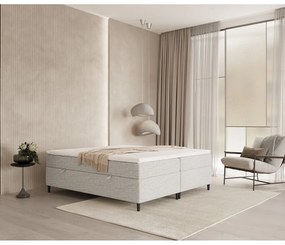 Letto boxspring grigio chiaro con contenitore 160x200 cm Araya - Maison de Rêve