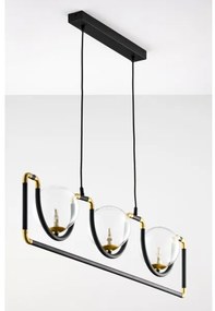 Jupiter 1990 - Lampadario a sospensione con filo HANZA 3xG9/10W/230V nero/oro