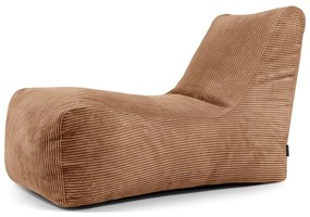 Puof a sacco marrone con rivestimento in velluto a coste Lounge – SLOWDOWN