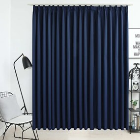 Tenda Oscurante Con Ganci Blu 290x245 Cm /