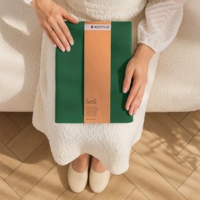 Tenda parzialmente oscurante verde scuro 140x250 cm Carli Tie – Restilo