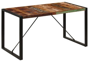 Tavolo da pranzo 140x70x75 cm legno massello di recupero