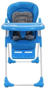 Seggiolone Pappa per Bambini Blu e Grigio