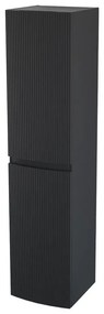Colonna bagno Vague di Baden Haus 2 ante  P38 x L40 x H170 cm Grafite cannettato