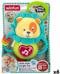 Peluche con Sonagli Winfun 14 x 19 x 6,5 cm (6 Unità)