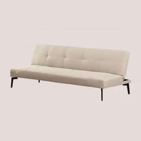 Divano 2 Posti Reclinabile In Tessuto Aruba Beige Crema - Sklum