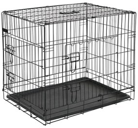 Gabbia Trasporto Per Cani İn Metallo 107x70x77,5 Cm Nera 15004 /