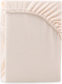 Lenzuolo con angoli beige in terry 140x200 cm Ruby – Restilo