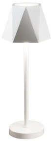 Lampada tavolo LED 12x38 cm ricaricabile USB touch senza fili FIJI Bianco