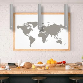 Lampadario LED a sospensione con filo TUBA 1xGU10/4,8W/230V grigio/cromo lucido