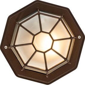 Lampada da soffitto rustica marrone ruggine 21,3 cm IP44 - Bri